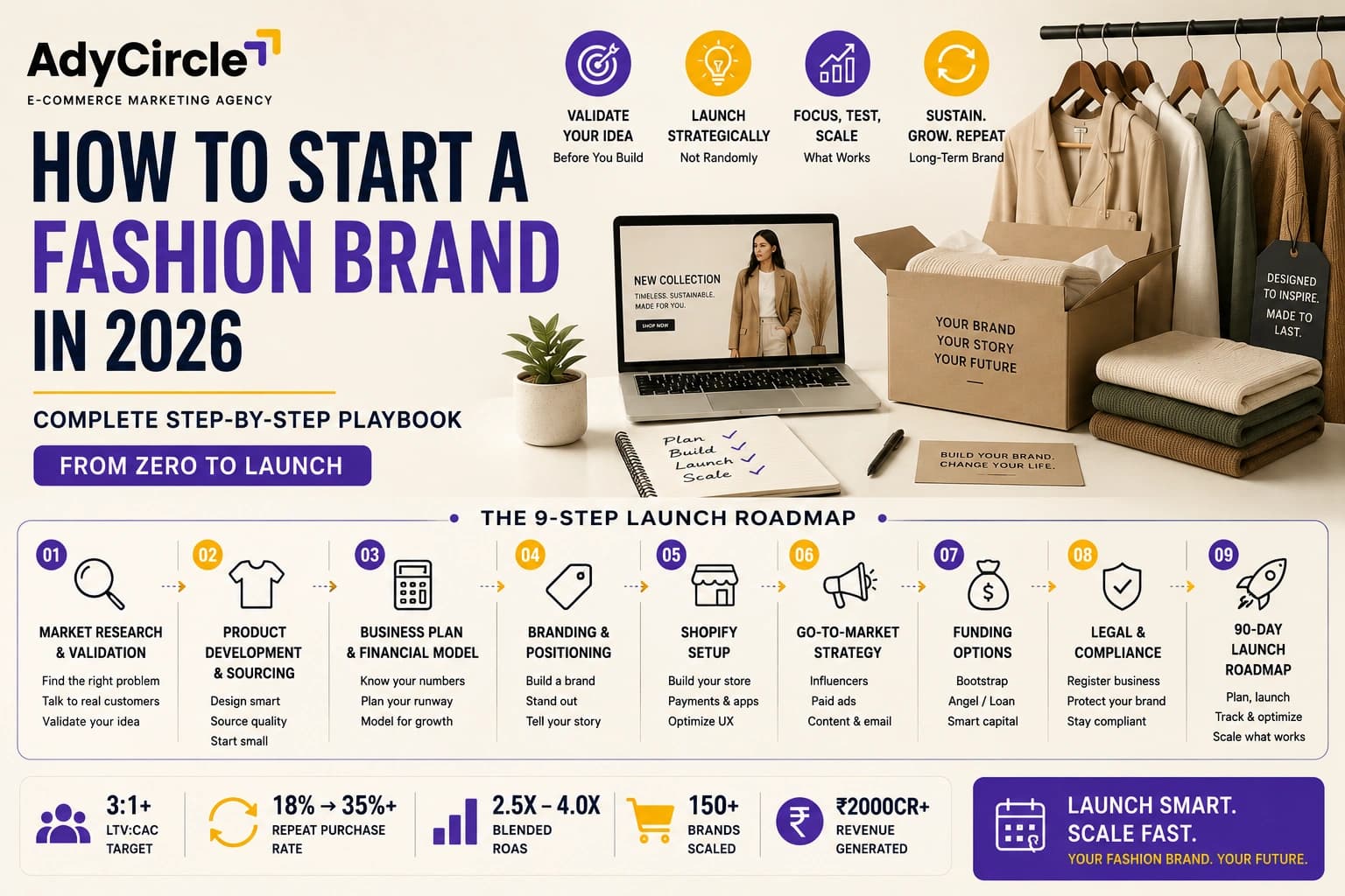 How to Start a Fashion Brand in 2026: Complete Step-by-Step Playbook (From Zero to Launch) How to Start a Fashion Brand in 2026: Complete Step-by-Step Playbook (From Zero to Launch)
